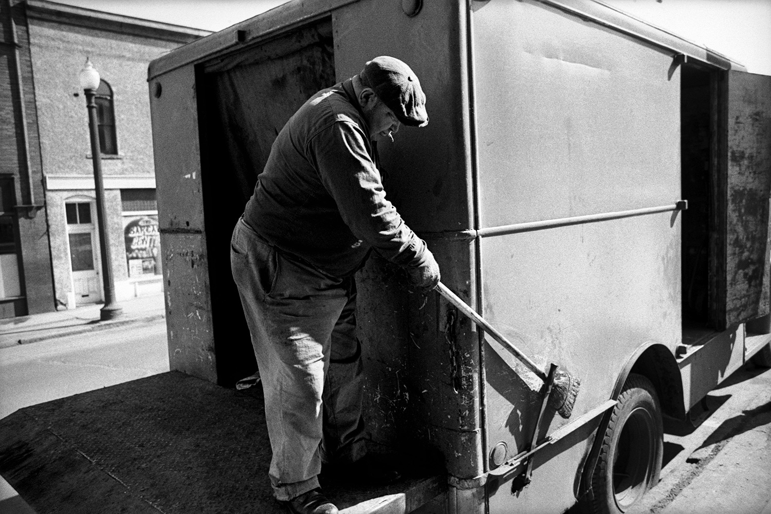 Man with Broom, Duluth, 1968