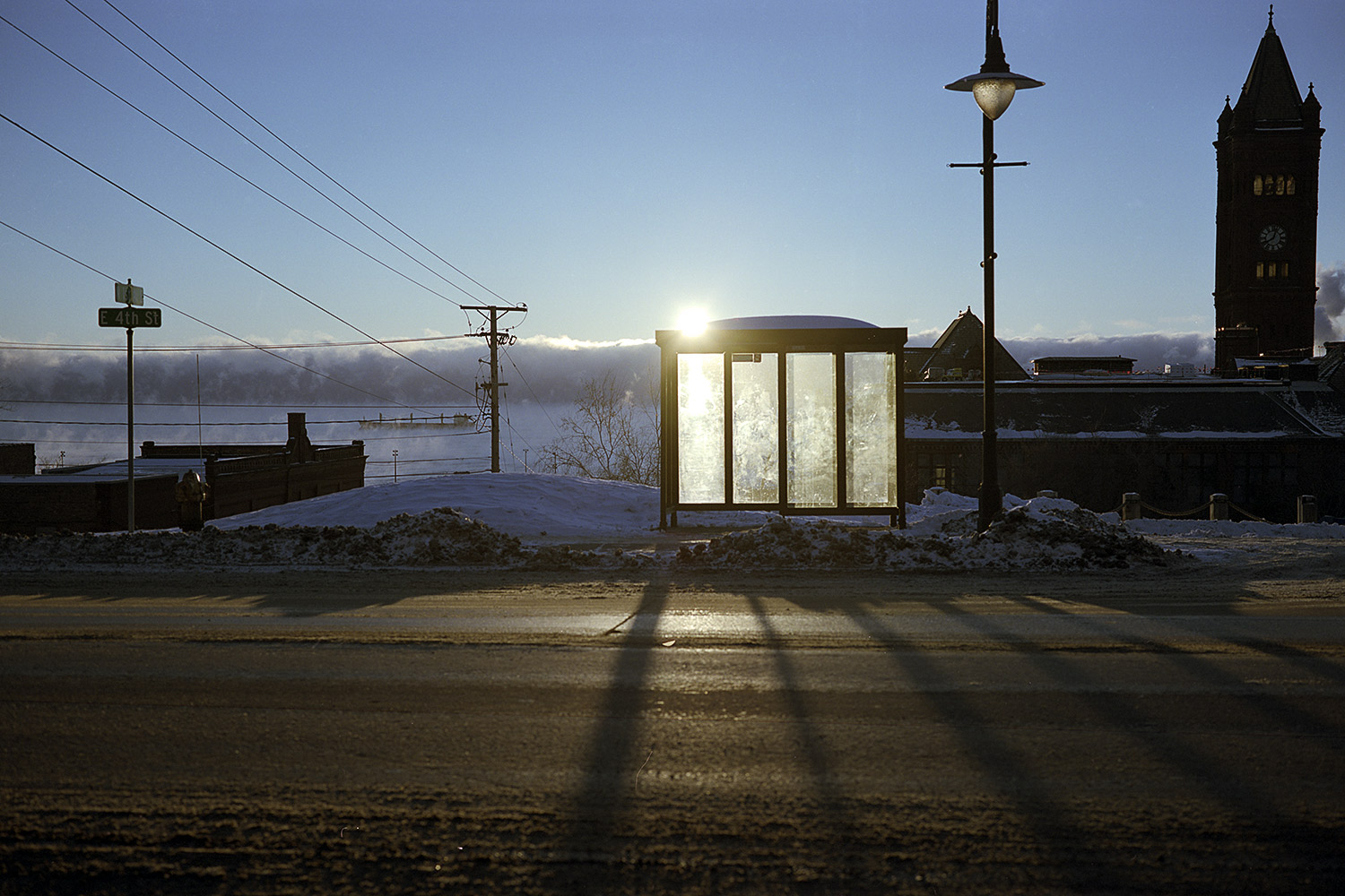 An Empty Bus Stop
