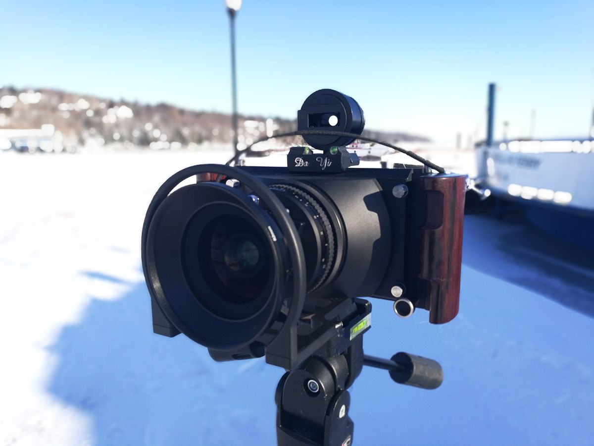 Dayi 617 Film Camera fitted with 90mm Nikkor Lens