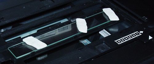 Example of packing peanut placement
