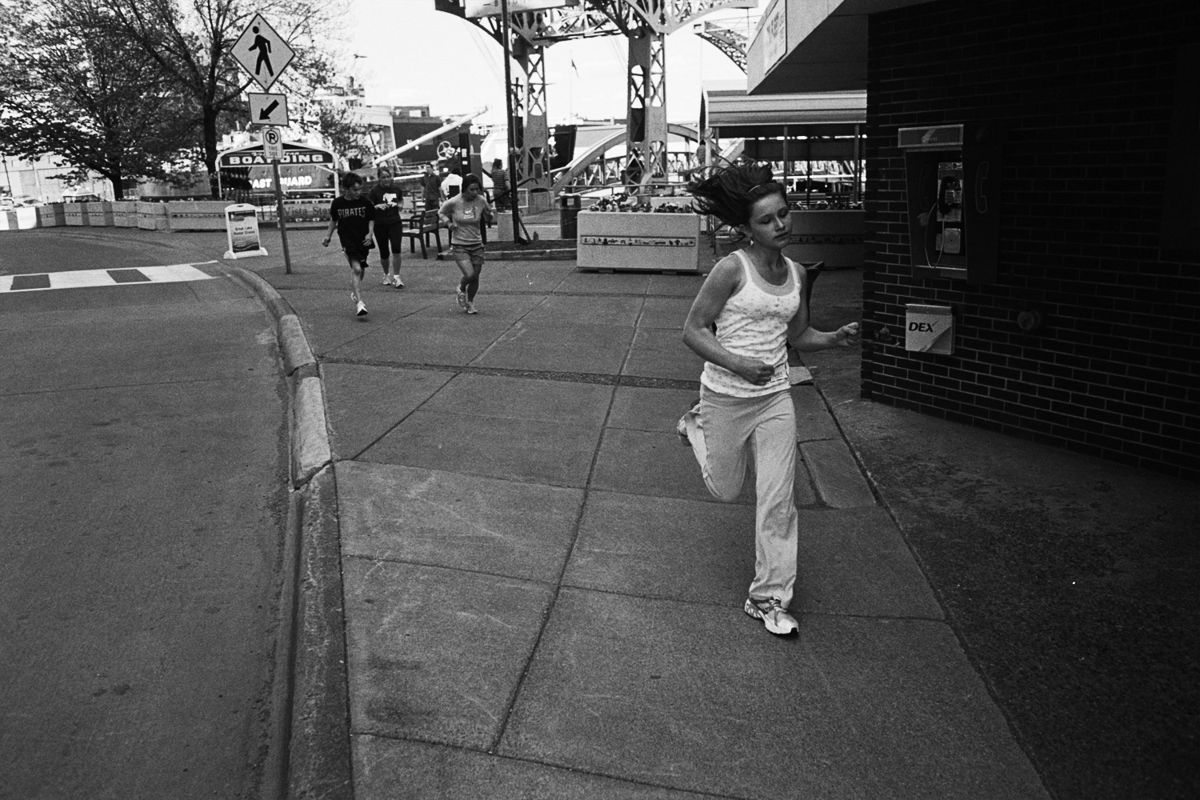 A running girl.