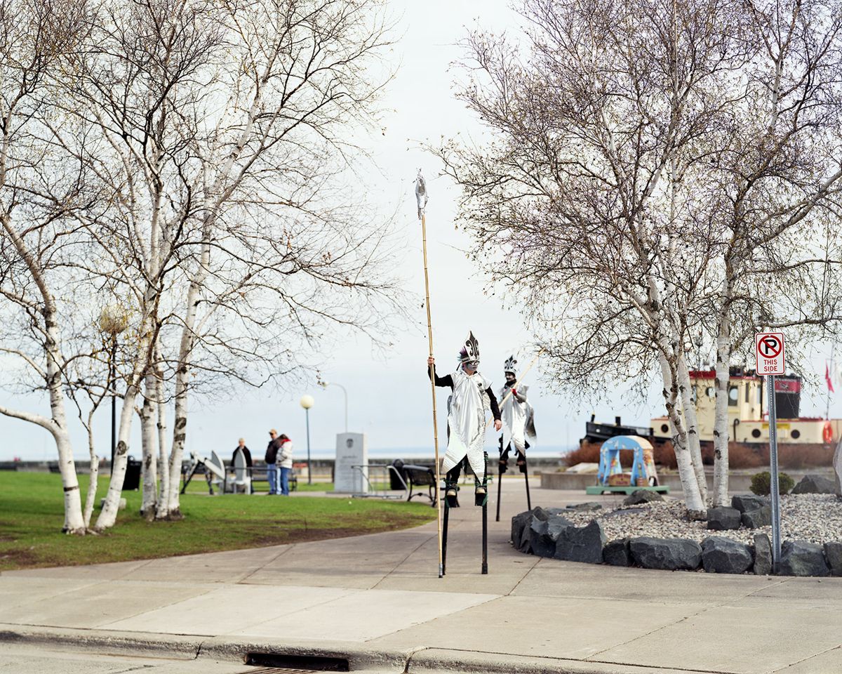 Stiltwalking Smelt, Duluth, Minnesota, April 2012