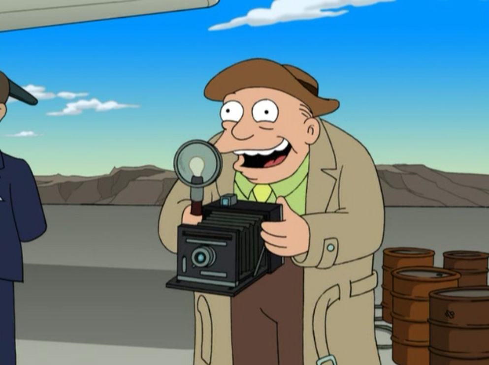 Press Camera in Futurama
