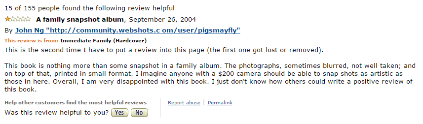 Sally Mann. One Star Rating