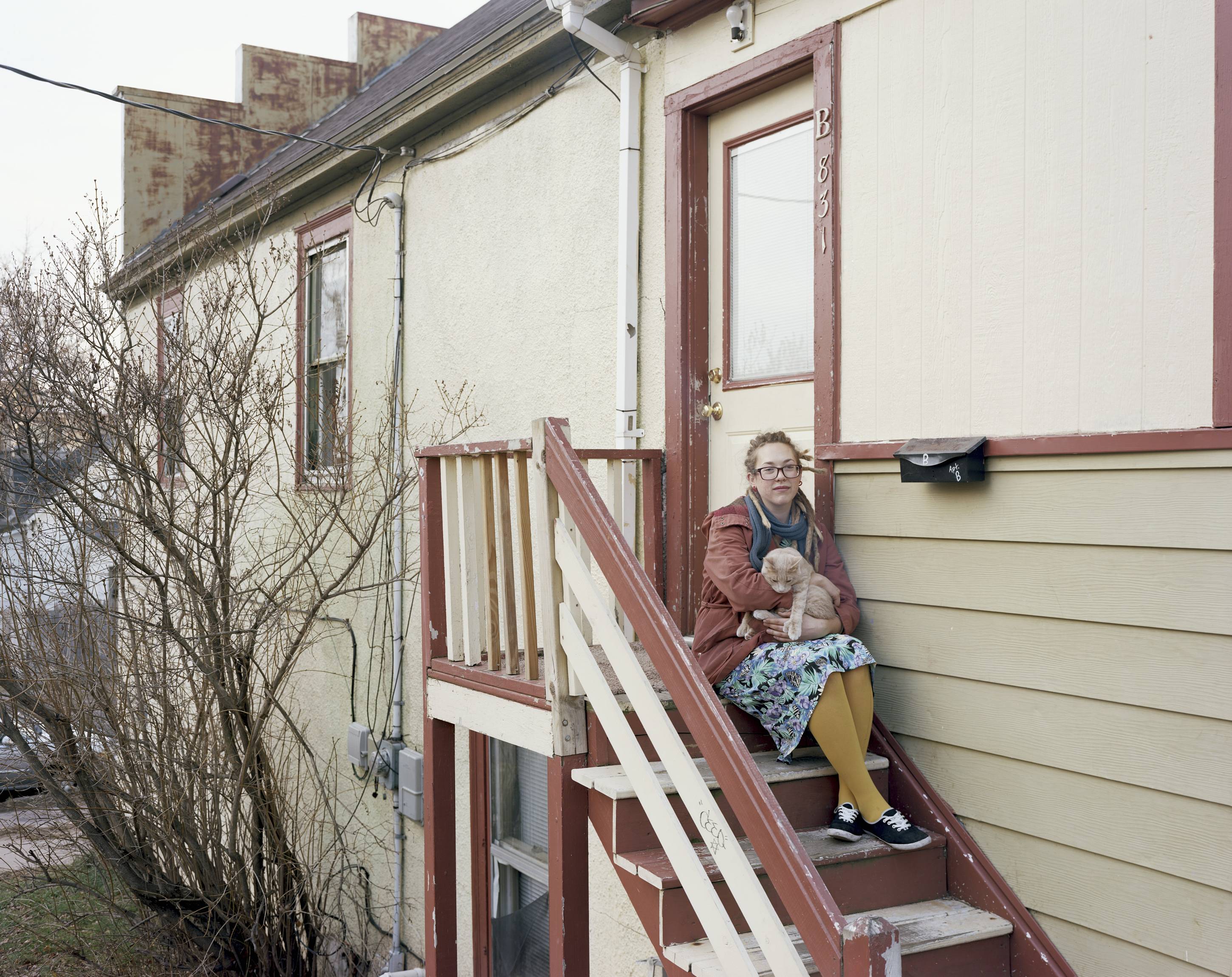 Ellen with Cat, Duluth, Minnesota, November 2012