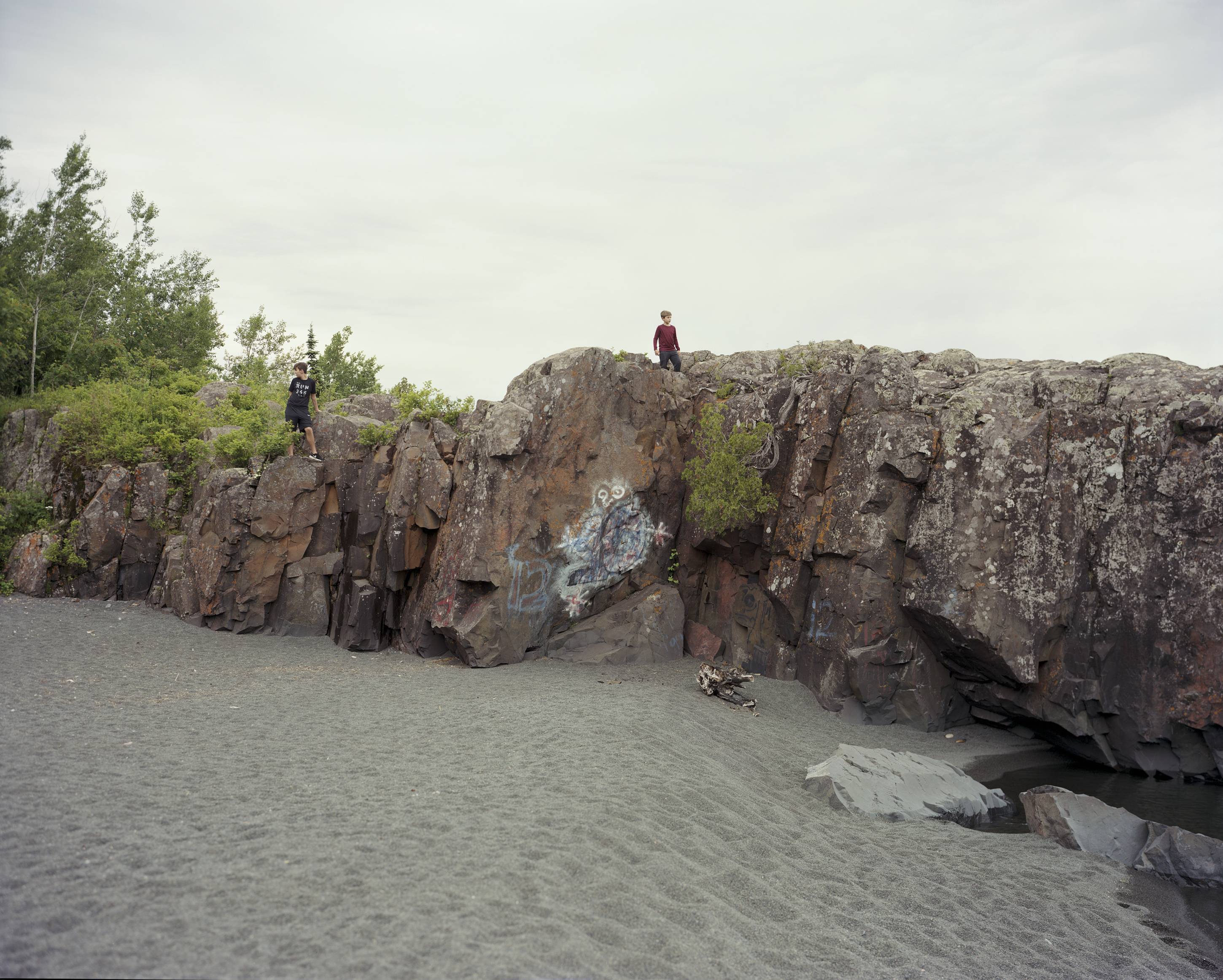 Graffiti At Black Beach, Silver Bay, Minnesota, August 2017