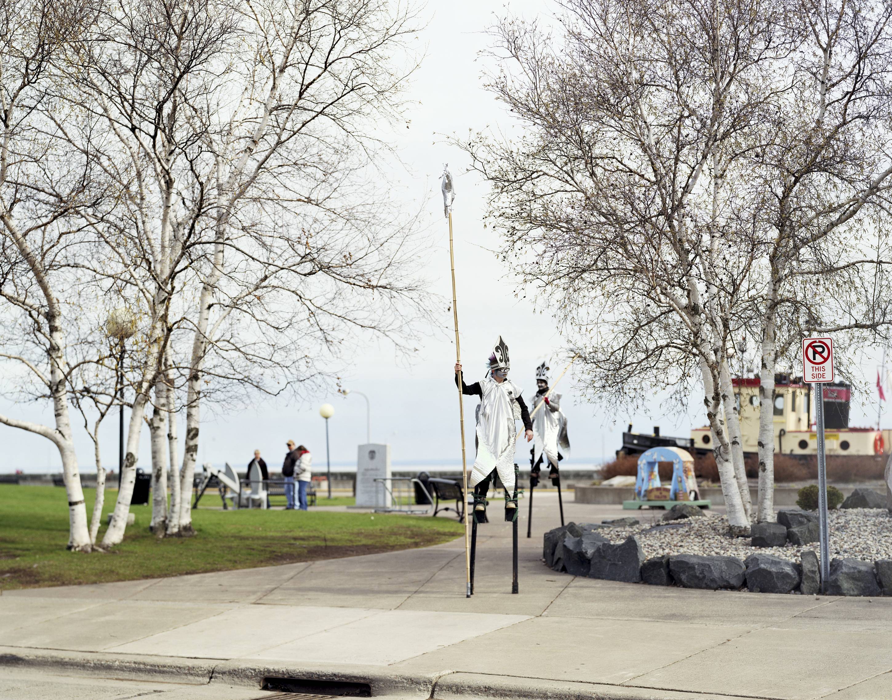 Stiltwalking Smelt, Duluth, Minnesota, April 2012