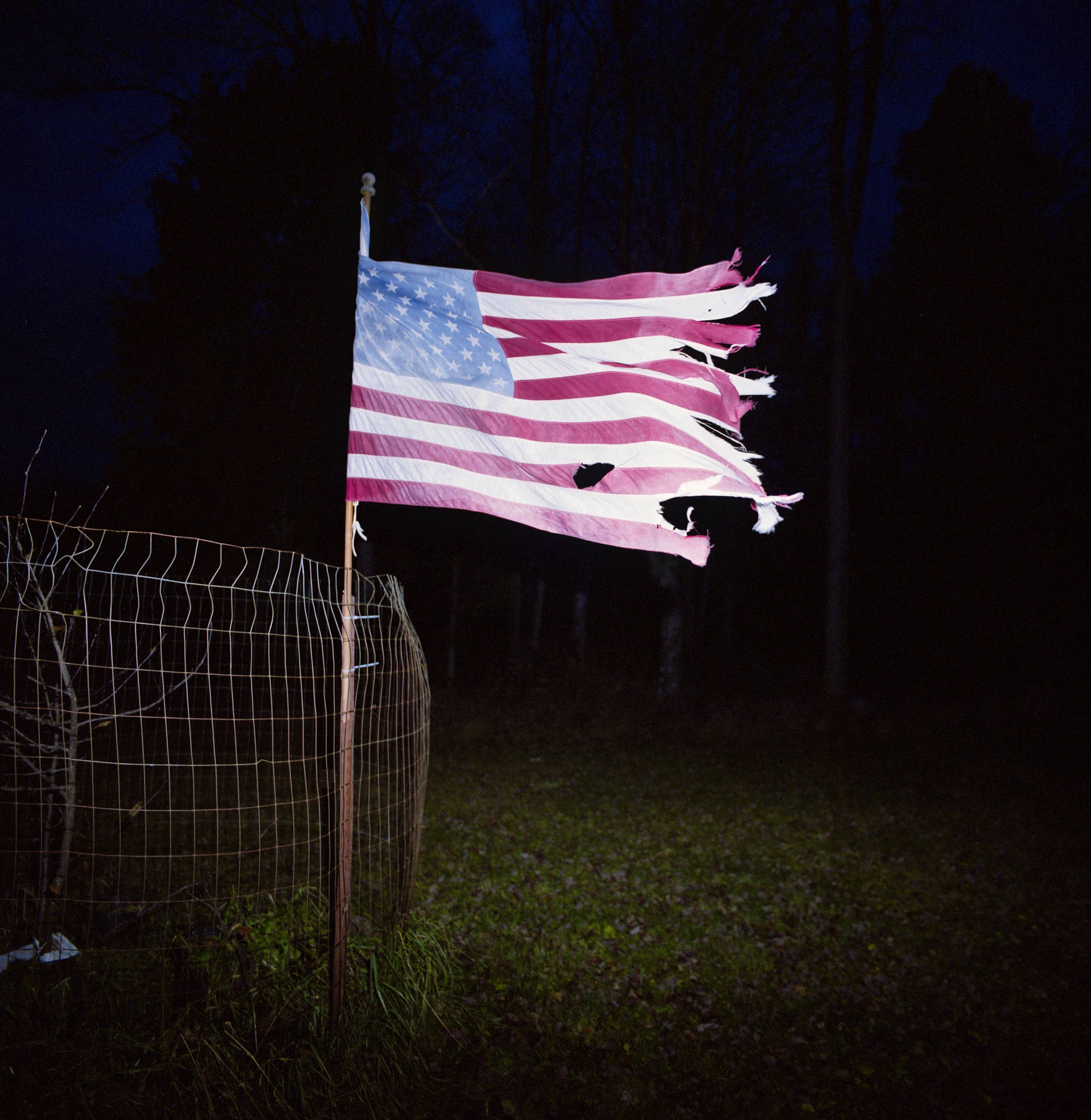 Tattered Flag, Birnamwood, Wisconsin, November 2013