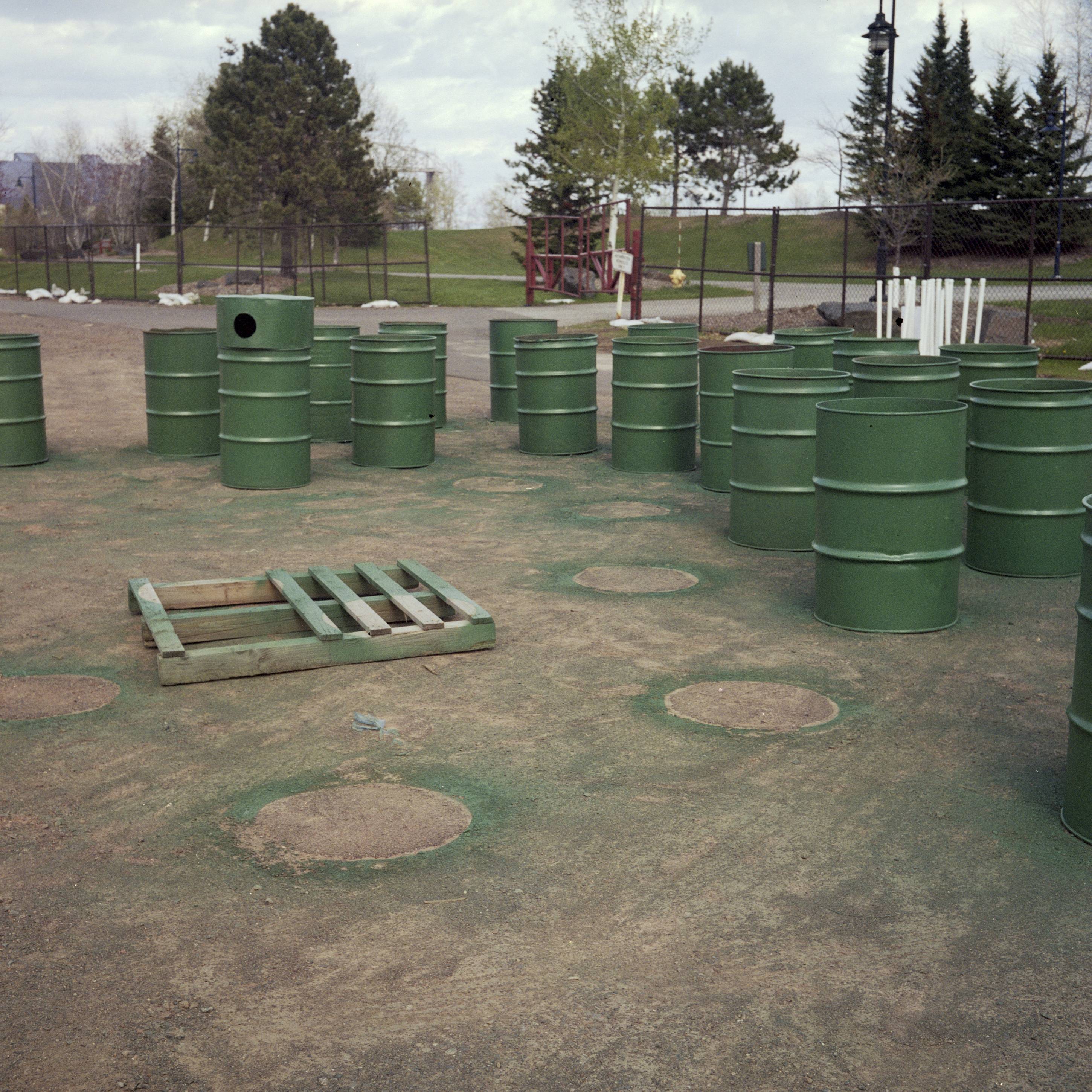 Where The Garbage Barrels Get Painted, Duluth, Minnesota, May 2017