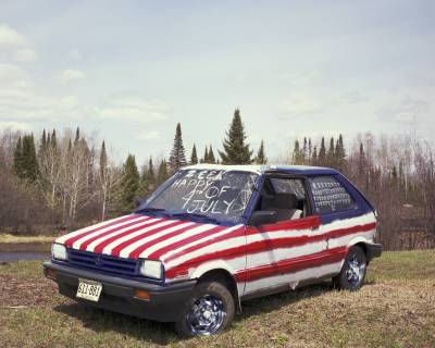 American Flag Car, Minnesota, May 2014