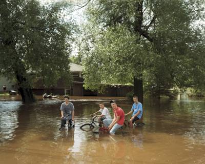 Bikers In Floodwater, Duluth, Minnesota, June 2012