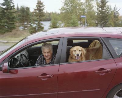 Bud and His Dog Who's Name I've Forgotten, Silver Islet, Ontario, October 2017