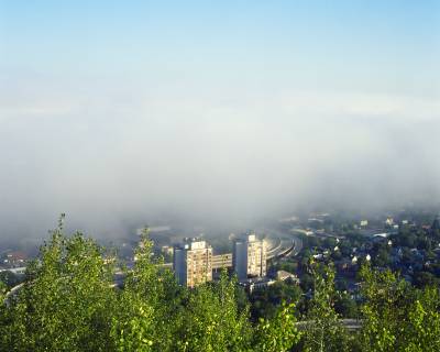 Fog Rolling in Through Lincoln Park, Duluth, Minnesota, August 2013