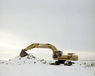 Resting Excavator, Bayfield, Wisconsin, January 2016