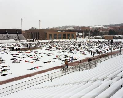 World Record Attempt At Snow Angels. 7086 People Short, Duluth, Minnesota, February 2013